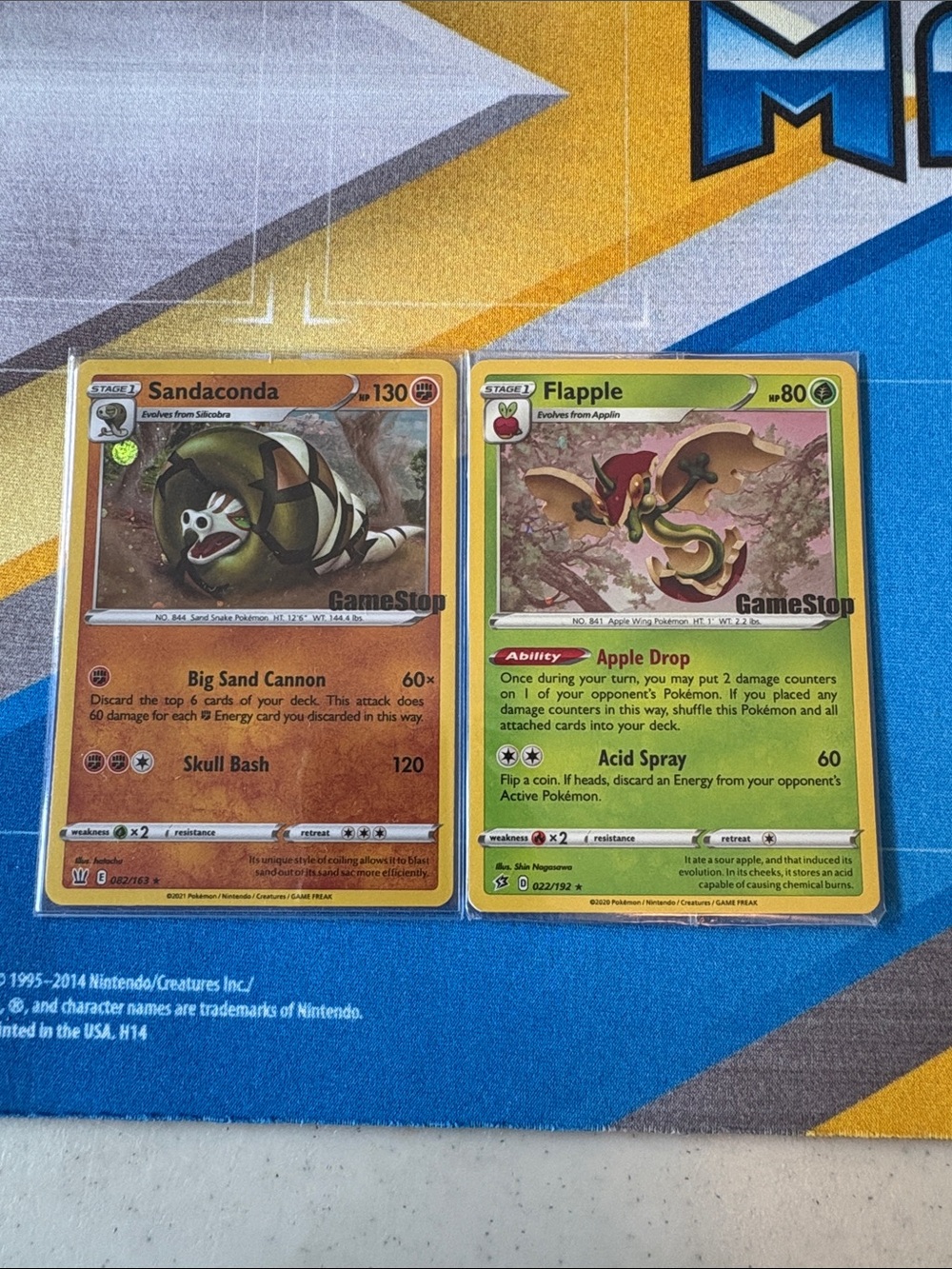Sandaconda & Flapple GameStop Exclusive Promo card Set of 2 Sealed